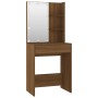 Juego de tocador con LED madera contrachapada roble marrón de vidaXL, Tocadores para dormitorios - Ref: Foro24-3114138, Preci...