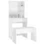 Vanity set with LED lights, made of bright white plywood. by vidaXL, Bedroom Dressers - Ref: Foro24-3114135, Price: 115,40 €,...