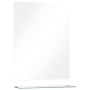 Espejo de pared con estante de vidrio templado 50x60 cm