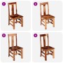 Sillas de comedor 6 unidades madera maciza