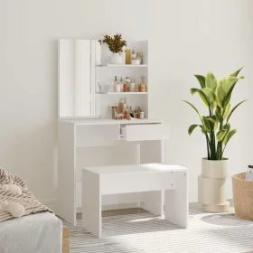 White dressing table set 74.5x40x141 cm by vidaXL, Bedroom Dressers - Ref: Foro24-3114139, Price: 108,15 €, Discount: %