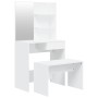 Weißes Schminktischset 74,5x40x141 cm von vidaXL, Schlafzimmerkommoden - Ref: Foro24-3114139, Preis: 107,98 €, Rabatt: %