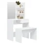 Weißes Schminktischset 74,5x40x141 cm von vidaXL, Schlafzimmerkommoden - Ref: Foro24-3114139, Preis: 108,15 €, Rabatt: %