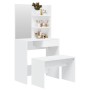 Weißes Schminktischset 74,5x40x141 cm von vidaXL, Schlafzimmerkommoden - Ref: Foro24-3114139, Preis: 107,98 €, Rabatt: %