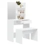 Weißes Schminktischset 74,5x40x141 cm von vidaXL, Schlafzimmerkommoden - Ref: Foro24-3114139, Preis: 108,15 €, Rabatt: %