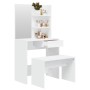 Weißes Schminktischset 74,5x40x141 cm von vidaXL, Schlafzimmerkommoden - Ref: Foro24-3114139, Preis: 107,98 €, Rabatt: %