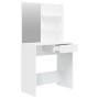Weißes Schminktischset 74,5x40x141 cm von vidaXL, Schlafzimmerkommoden - Ref: Foro24-3114139, Preis: 107,98 €, Rabatt: %
