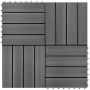 Baldosas de porche de WPC 30x30 cm 2 m² gris 22 unidades