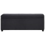 Banco con espacio de almacenaje 116 cm poliéster negro