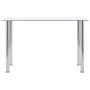 Mesa de comedor vidrio templado transparente 120x60x75 cm