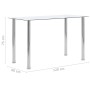 Mesa de comedor vidrio templado transparente 120x60x75 cm