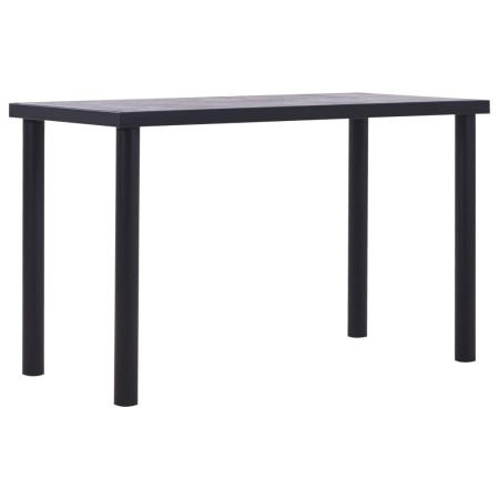 Mesa de comedor de MDF negro y gris hormigón 120x60x75 cm en Mesas de cocina y de comedor | Comprar online en Foro24