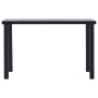 Mesa de comedor de MDF negro y gris hormigón 120x60x75 cm