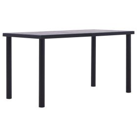 Mesa de comedor de MDF negro y gris hormigón 140x70x75 cm en Mesas de cocina y de comedor | Comprar online en Foro24