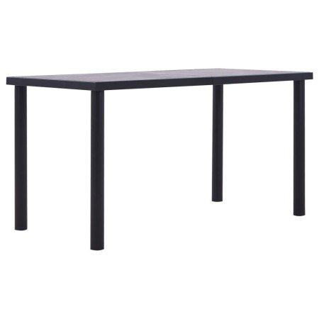 Mesa de comedor de MDF negro y gris hormigón 140x70x75 cm en Mesas de cocina y de comedor | Comprar online en Foro24
