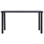 Mesa de comedor de MDF negro y gris hormigón 140x70x75 cm