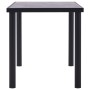 Mesa de comedor de MDF negro y gris hormigón 140x70x75 cm