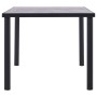 Mesa de comedor de MDF negro y gris hormigón 180x90x75 cm