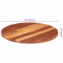 Tablero de mesa redonda madera maciza de acacia 25-27 mm 70 cm