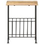 Revistero madera maciza de mango y acero 40x30x50 cm en Revisteros | Comprar online en Foro24