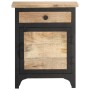 Mesita de noche de madera maciza de mango 40x30x50 cm