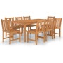 Conjunto de comedor de jardín de 9 piezas, 180 x 90 cm, madera