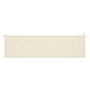 Banco de jardín madera maciza teca con cojín crema 175 cm