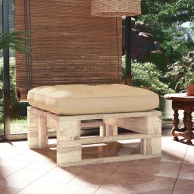 Otomana de jardín de palets madera de pino impregnada en Sofás modulares de exterior | Comprar online en Foro24
