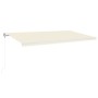 Toldo automático con LED sensor de viento crema 600x350 cm