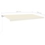 Toldo automático con LED sensor de viento crema 600x350 cm