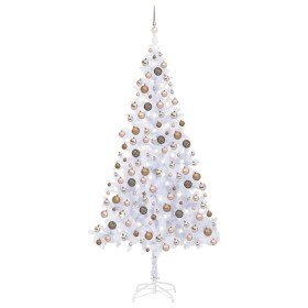 Árbol de Navidad artificial con luces y bolas 910 ramas 210 cm en Arboles de navidad | Comprar online en Foro24
