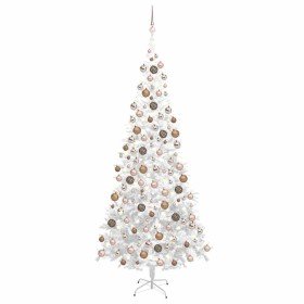 Árbol de Navidad artificial con luces y bolas blanco 240 cm en Arboles de navidad | Comprar online en Foro24