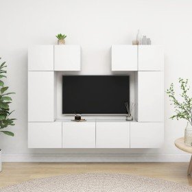 Set de muebles de salón TV 6 piezas madera de ingeniería blanco en Muebles TV | Comprar online en Foro24