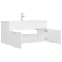 Mueble con lavabo madera de ingeniería blanco