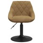 Silla de comedor giratoria 6 uds terciopelo marrón