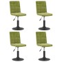 Sillas de comedor giratorias 4 uds de terciopelo verde claro