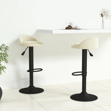 Küchenhocker 2 Einheiten cremefarbener Samt von vidaXL, Küchenhocker - Ref: Foro24-333600, Preis: 107,19 €, Rabatt: %