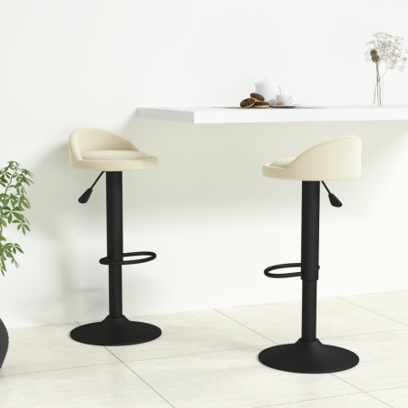 Taburetes de cocina 2 unidades terciopelo crema de vidaXL, Taburetes de cocina - Ref: Foro24-333600, Precio: 109,73 €, Descue...