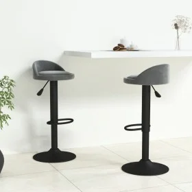 Taburetes de cocina 2 unidades terciopelo gris oscuro de vidaXL, Taburetes de cocina - Ref: Foro24-333602, Precio: 111,27 €, ...