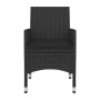 Set comedor de jardín 3 pzas y cojines ratán sintético y vidrio