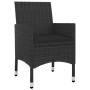 Set comedor de jardín 7 pzas y cojines ratán sintético y vidrio