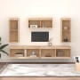 Muebles para TV 5 piezas madera maciza de pino