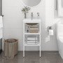 Estructura de baño con lavabo incorporado hierro blanco en Tocadores de baño | Comprar online en Foro24