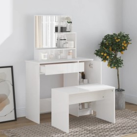 Glänzend weißes Waschtischset 86,5x35x136 cm von vidaXL, Schlafzimmerkommoden - Ref: Foro24-3114151, Preis: 118,51 €, Rabatt: %