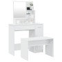 Glossy white vanity set 86.5x35x136 cm by vidaXL, Bedroom Dressers - Ref: Foro24-3114151, Price: 118,62 €, Discount: %