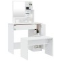 Glossy white vanity set 86.5x35x136 cm by vidaXL, Bedroom Dressers - Ref: Foro24-3114151, Price: 118,62 €, Discount: %