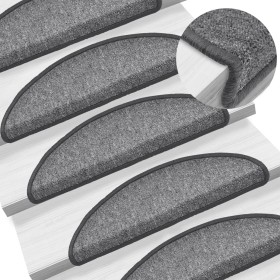 Felpudos para escaleras (15 unidades, 56 x 17 x 3 cm, gris