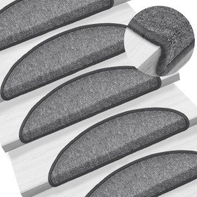 Felpudos para escaleras (15 unidades, 56 x 17 x 3 cm, gris