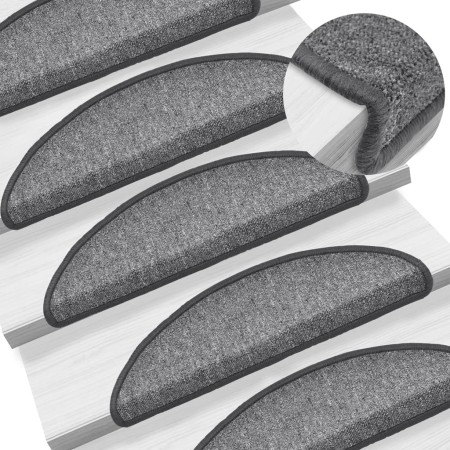 Felpudos para escaleras (15 unidades, 56 x 17 x 3 cm, gris