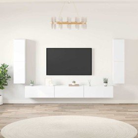 Set de muebles para TV 7 piezas madera contrachapada blanco en Muebles TV | Comprar online en Foro24